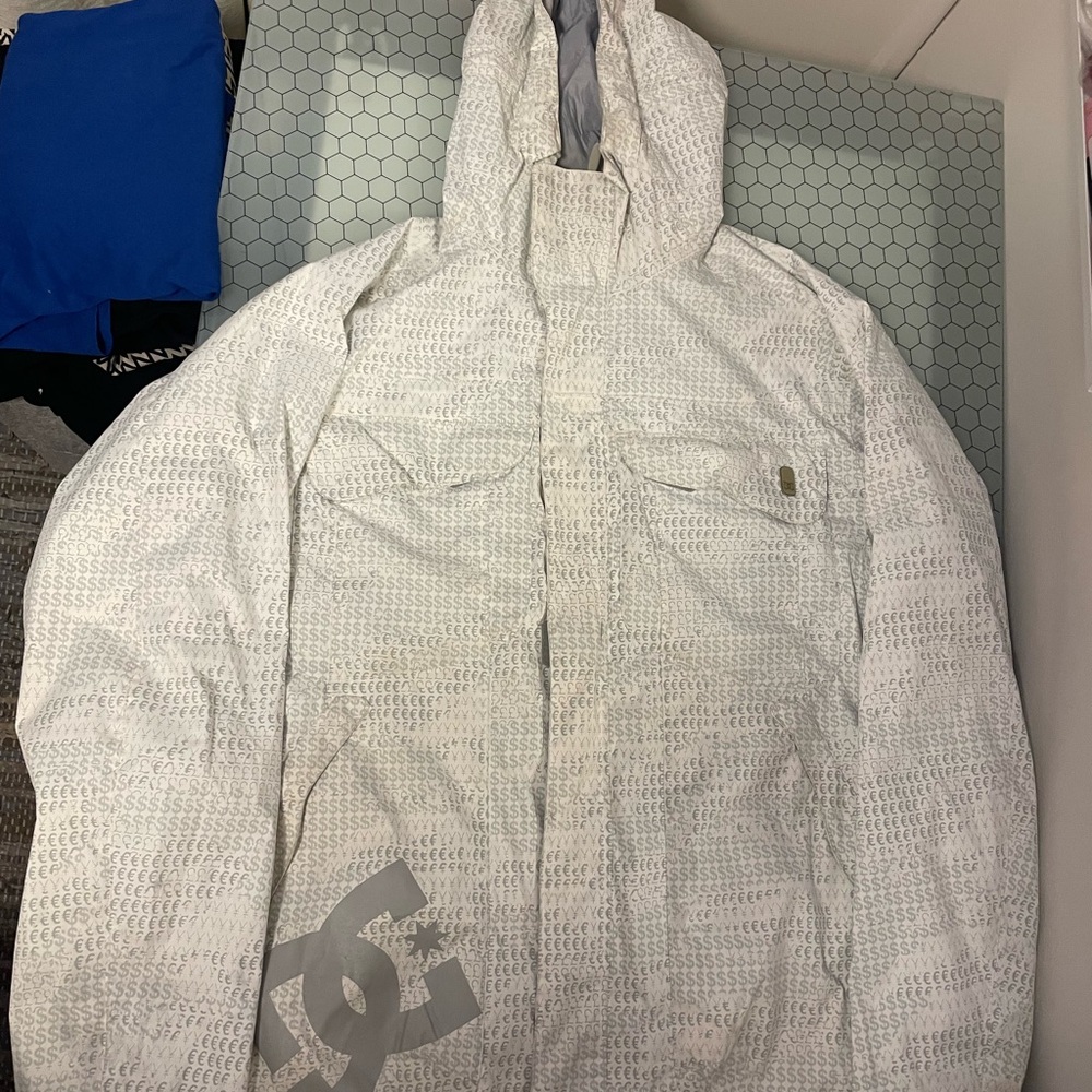 Vintage DC Men's White Snowboard Jacket